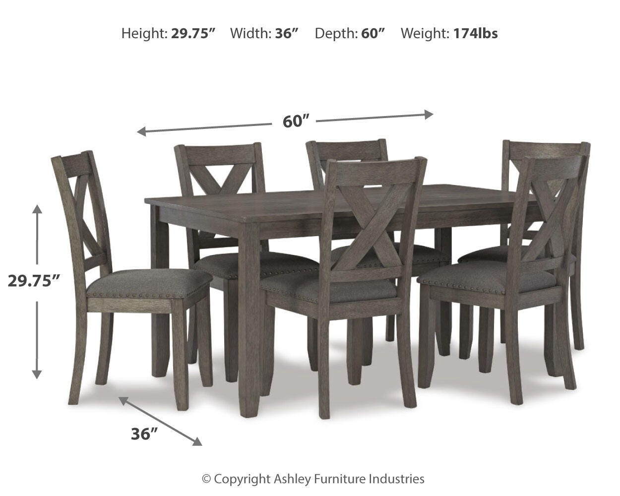Caitbrook RECT DRM 7PC Dining Set