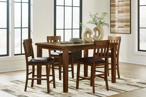 Ralene Counter Height Dining Table and 4 Barstools