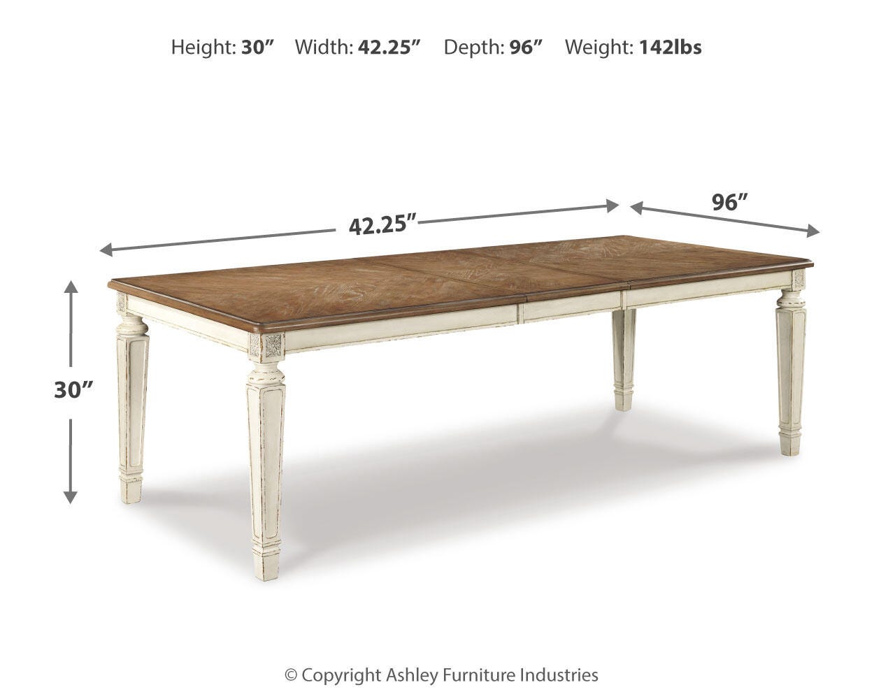 Realyn Dining Table and 6 Chairs