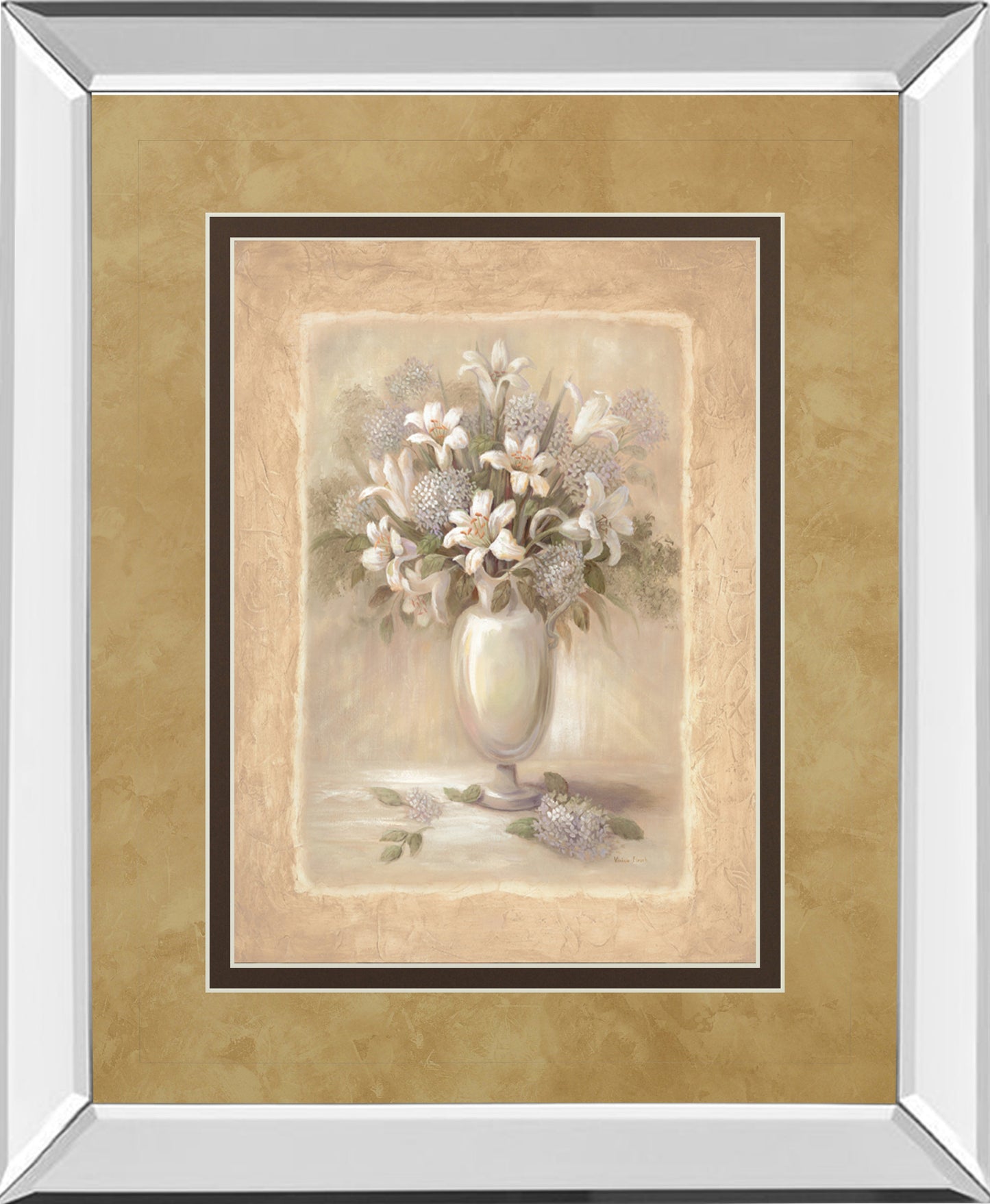 Mirrored Frame White Bounty II By Vivian Flasch
