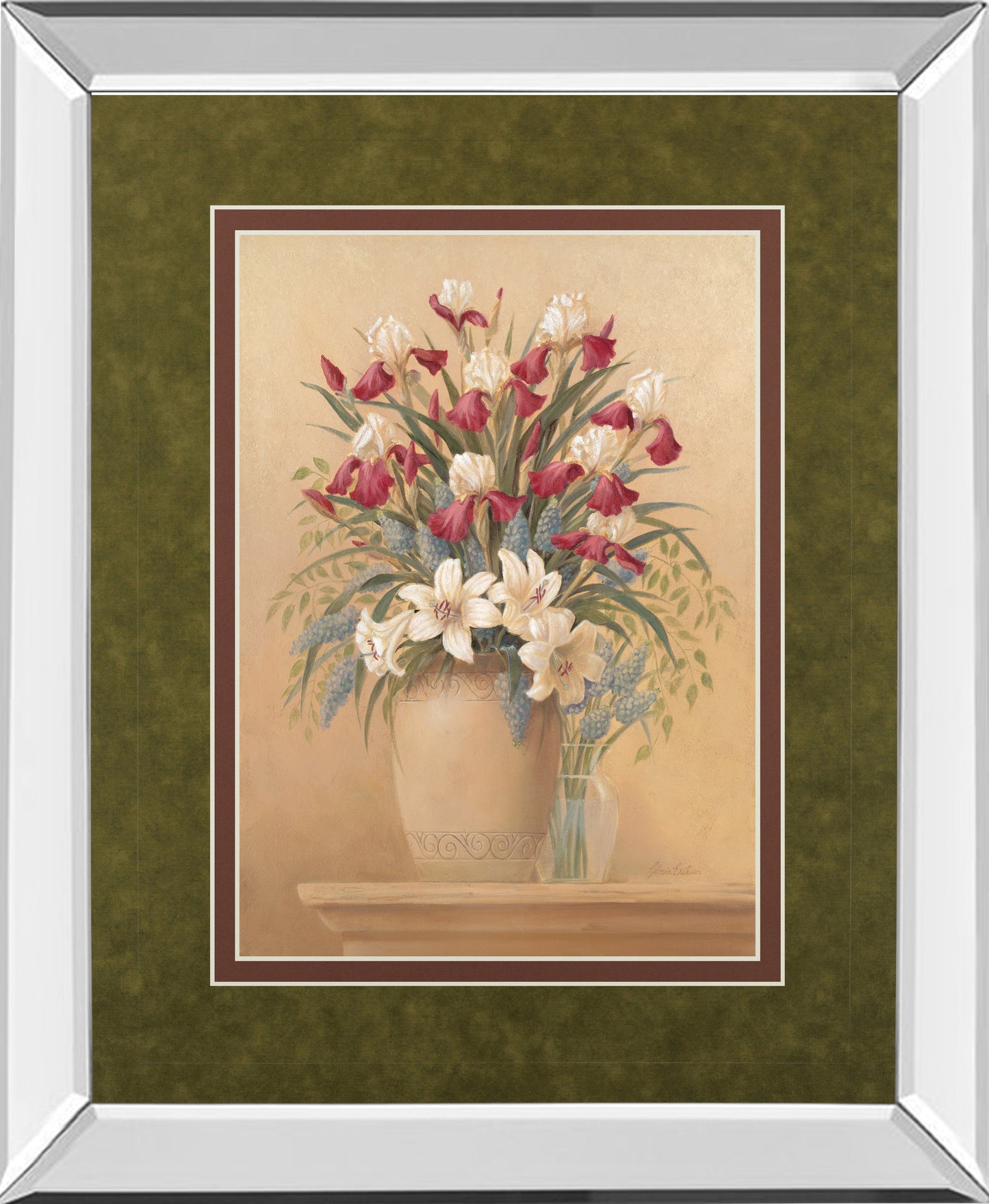 Mirrored Frame Classic Petal II By Gloria Eriksen