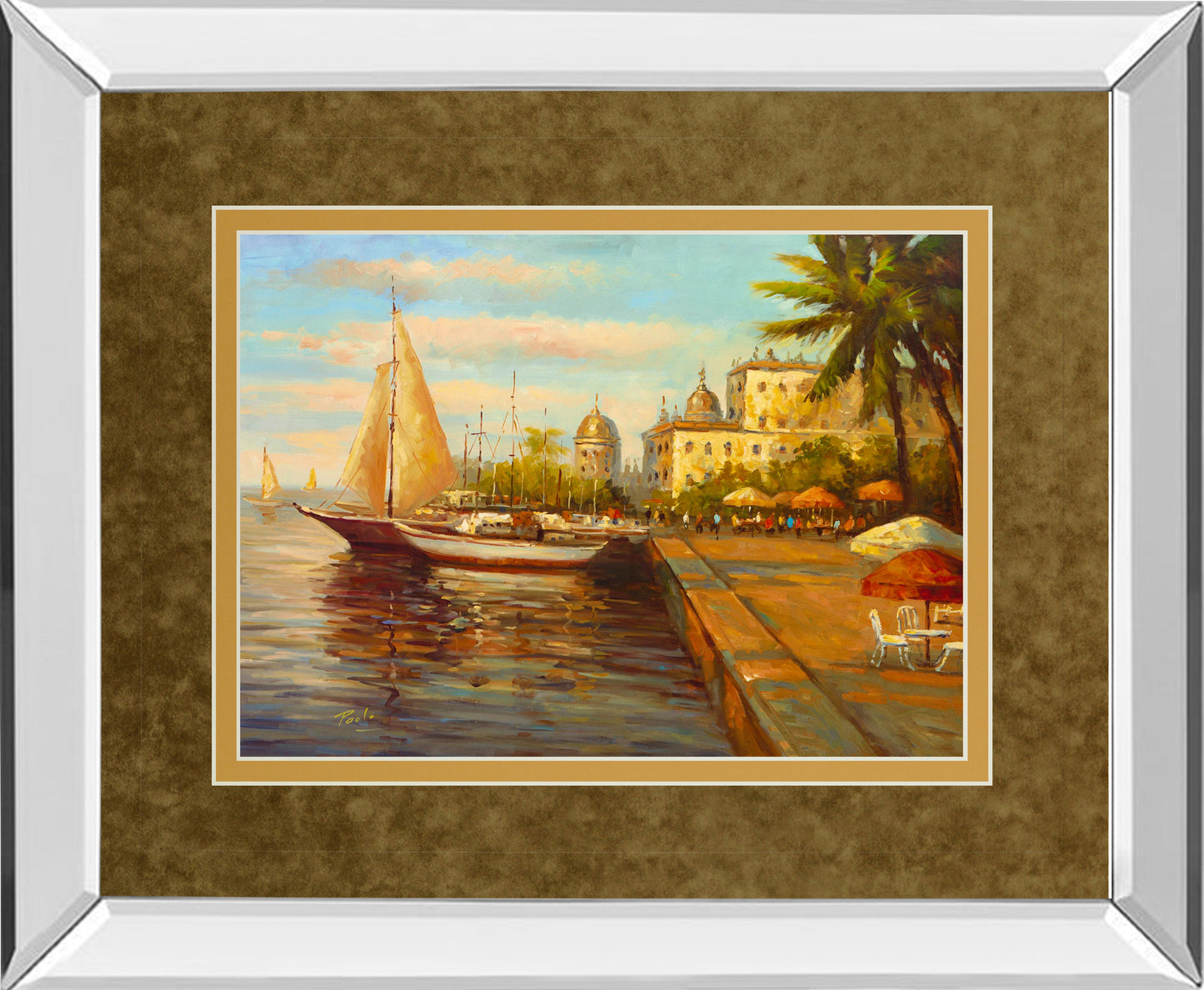 Mirrored Frame Santo Domingo Harbor By Bulo