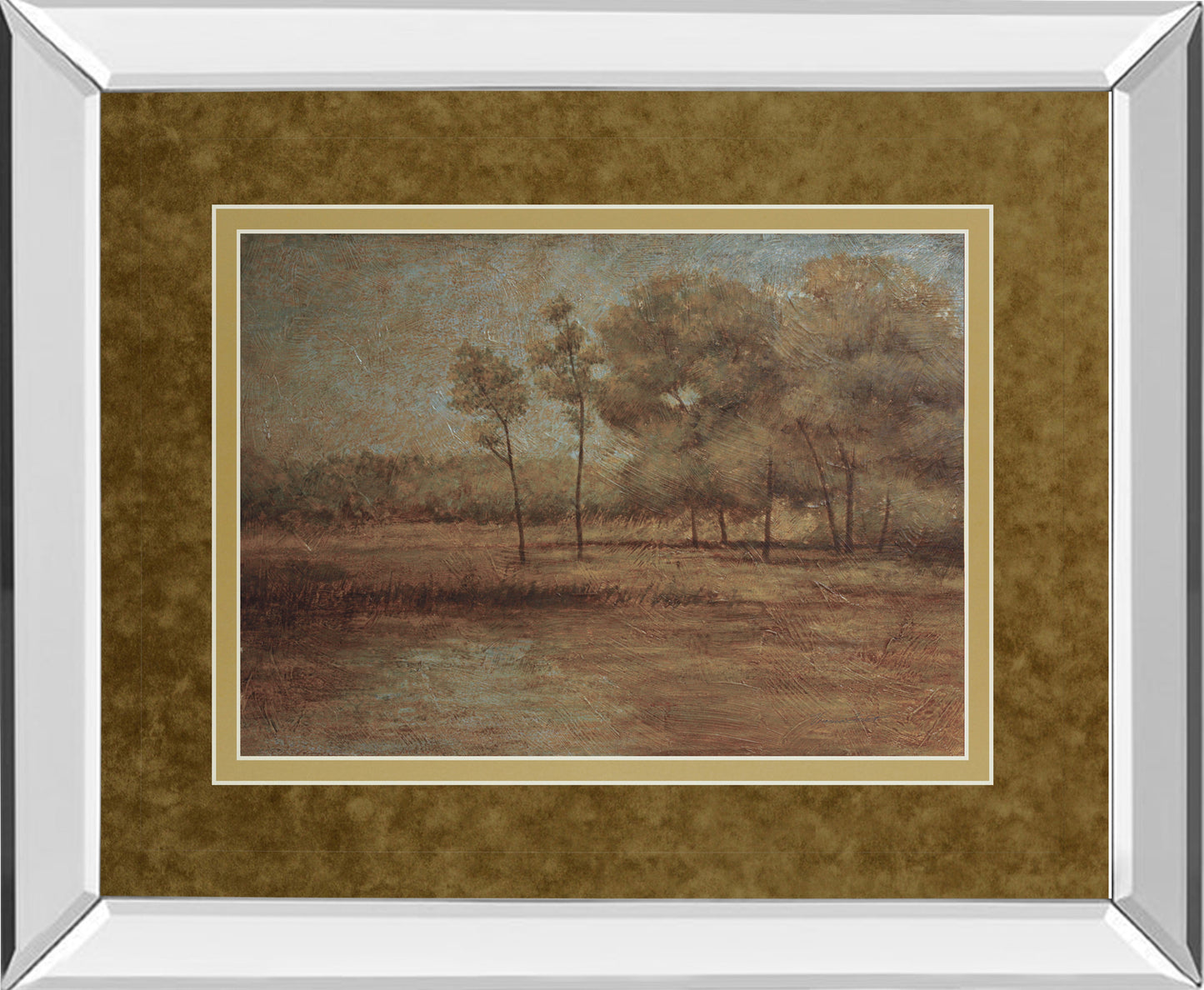 Mirrored Frame Woodland Solitude By Veronica Faust
