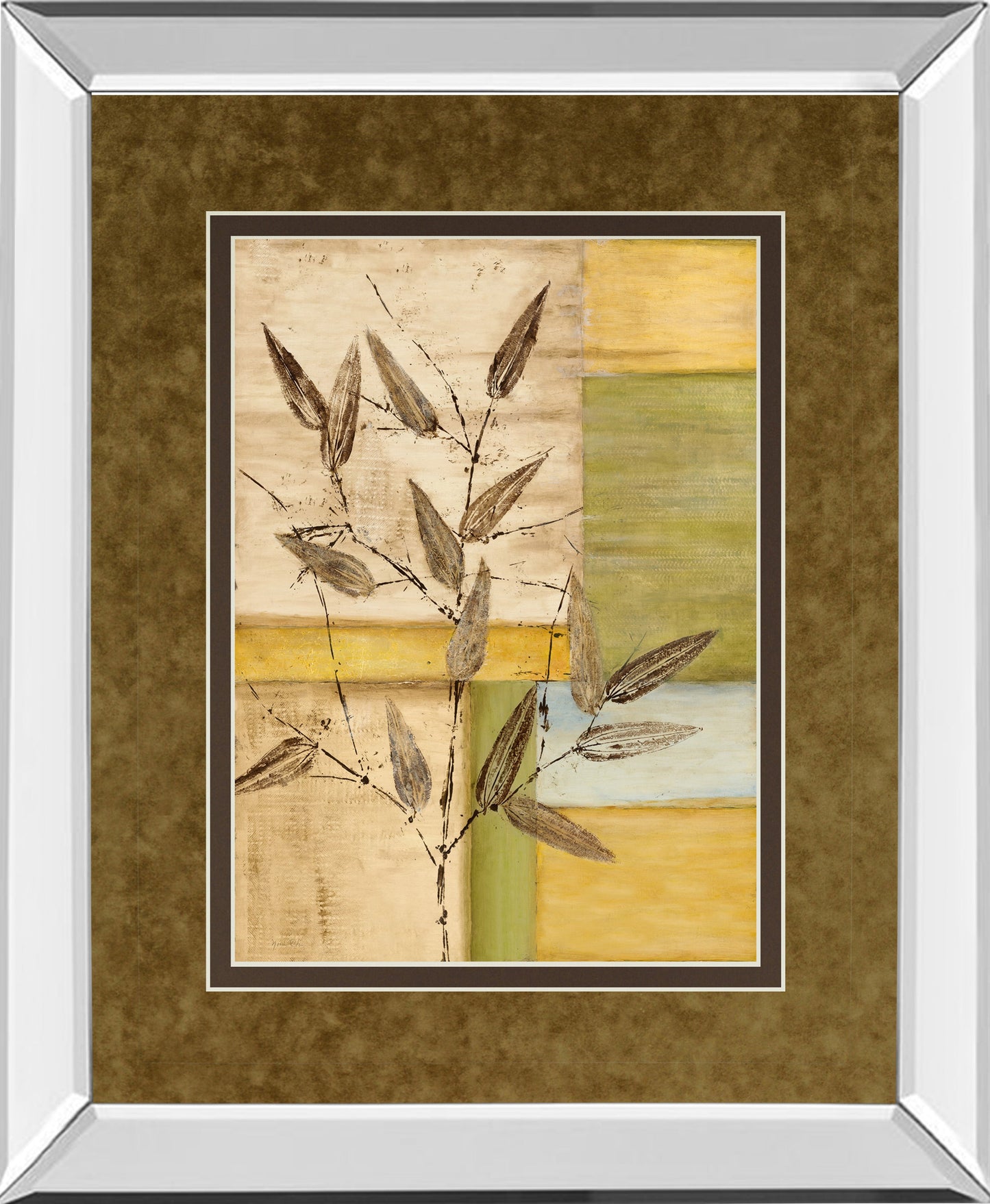 Mirrored Frame Urban Garden I By Norm Olson