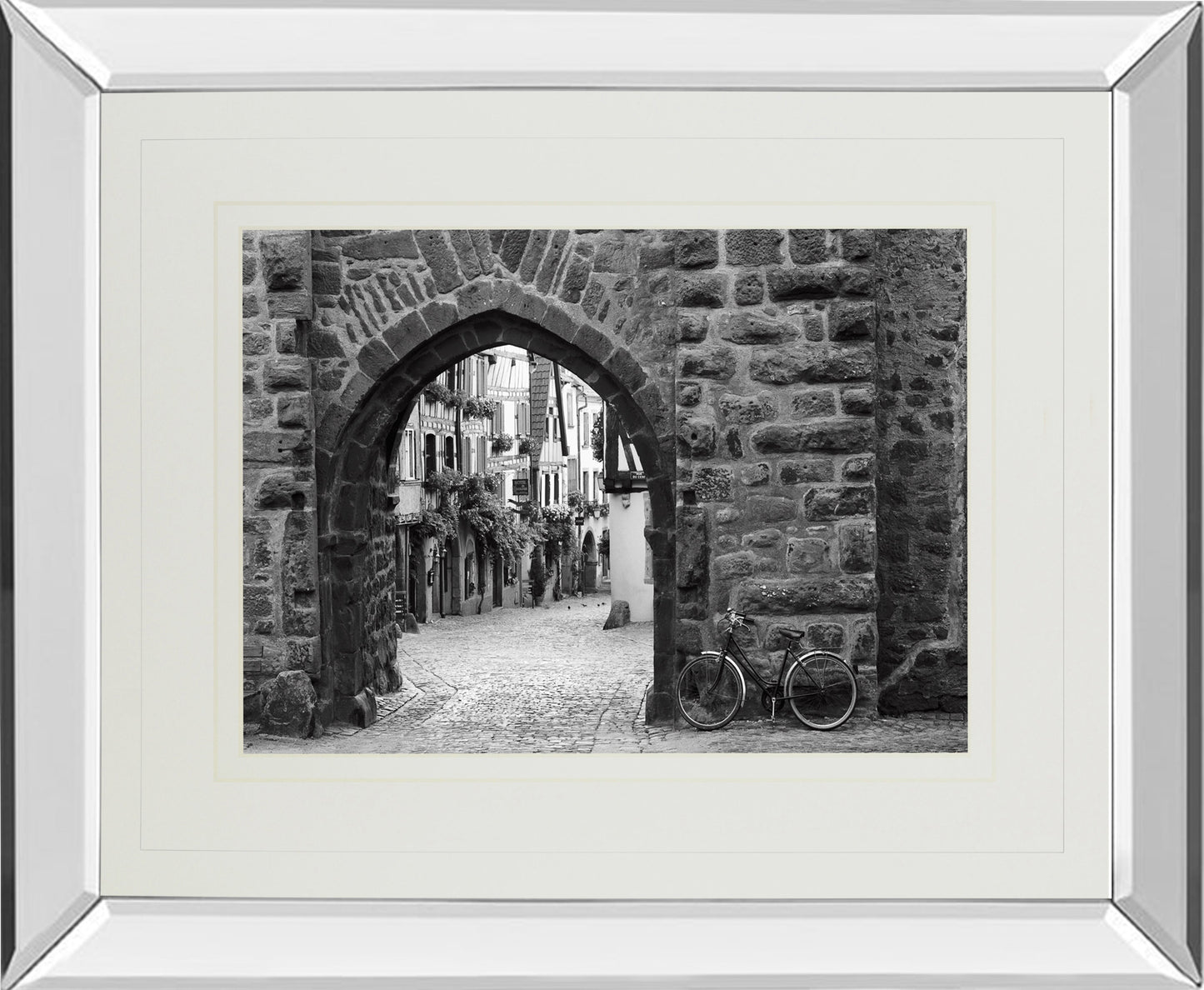 Mirrored Frame Bicycle Of Riquewihr By Monte Nagler