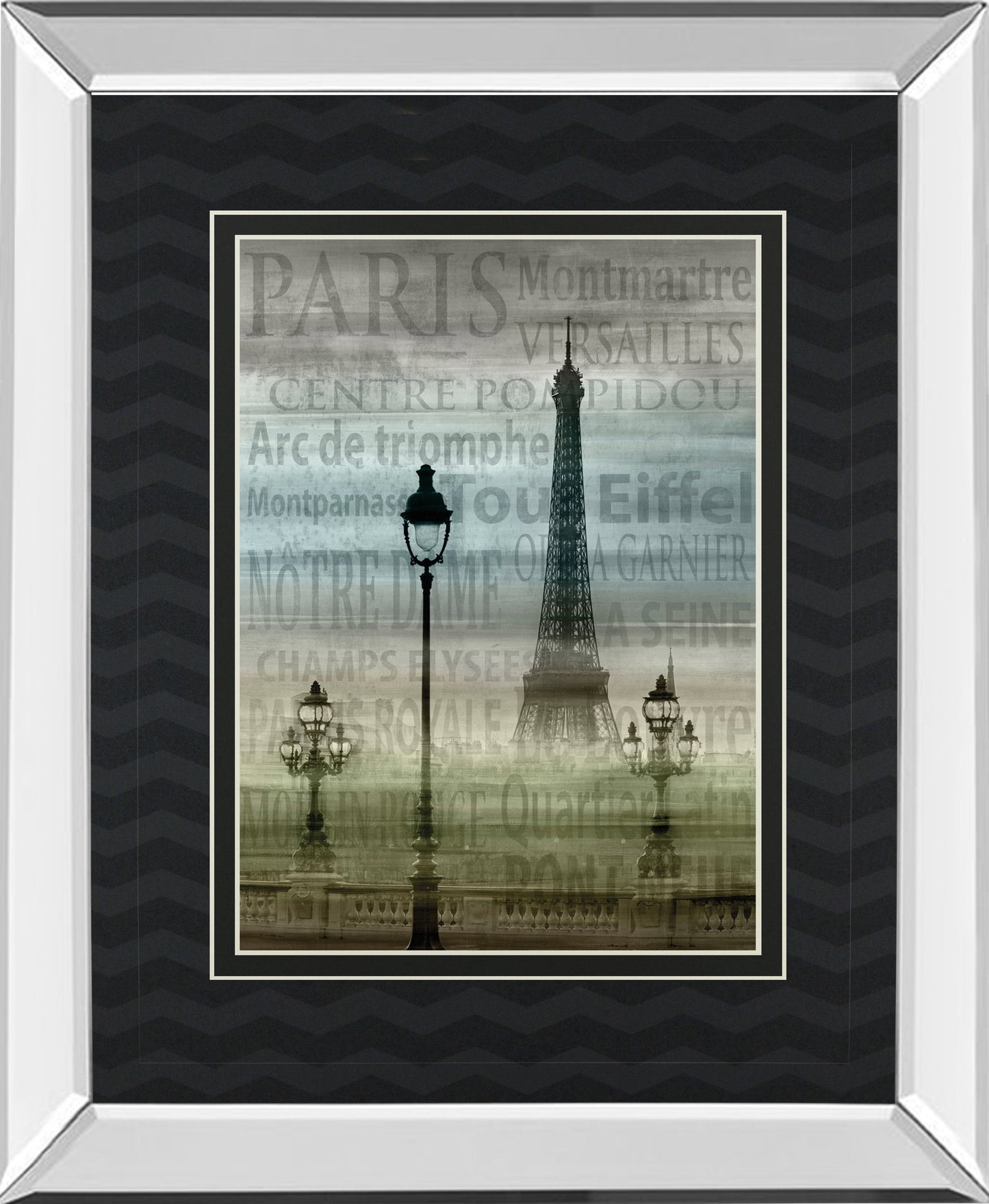 Mirrored Frame Paris 1 By Allen Lanbert