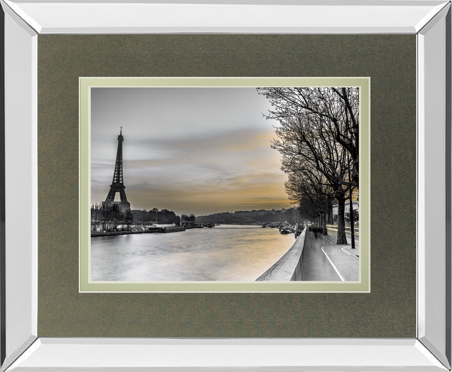 Mirrored Frame River Seine And The Eiffel Tower By Assaf Frank