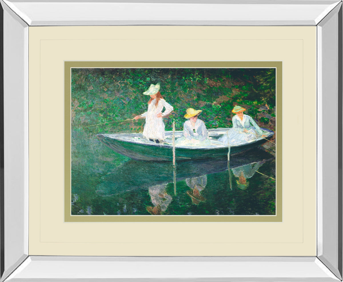Mirrored Frame The Boat At Giverny By Claude Monet