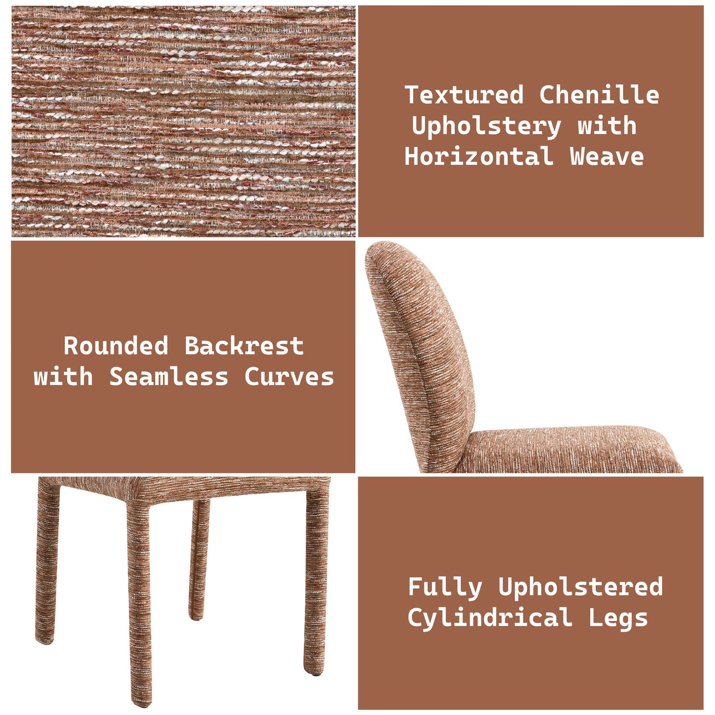 Lidi Chenille Upholstered Side Chair (Set-2)
