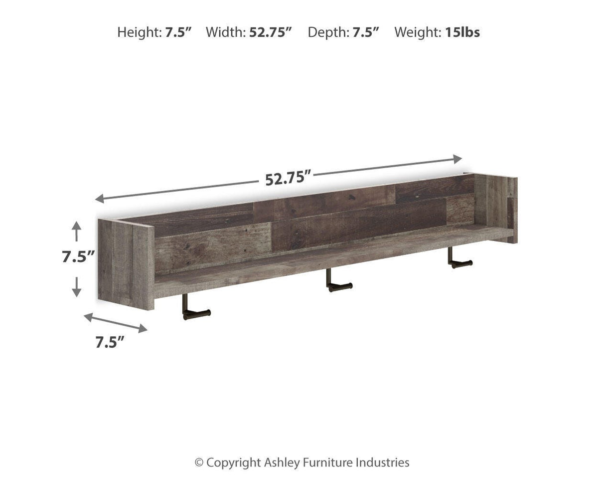 Neilsville Wall Mounted Coat Rack w/Shelf