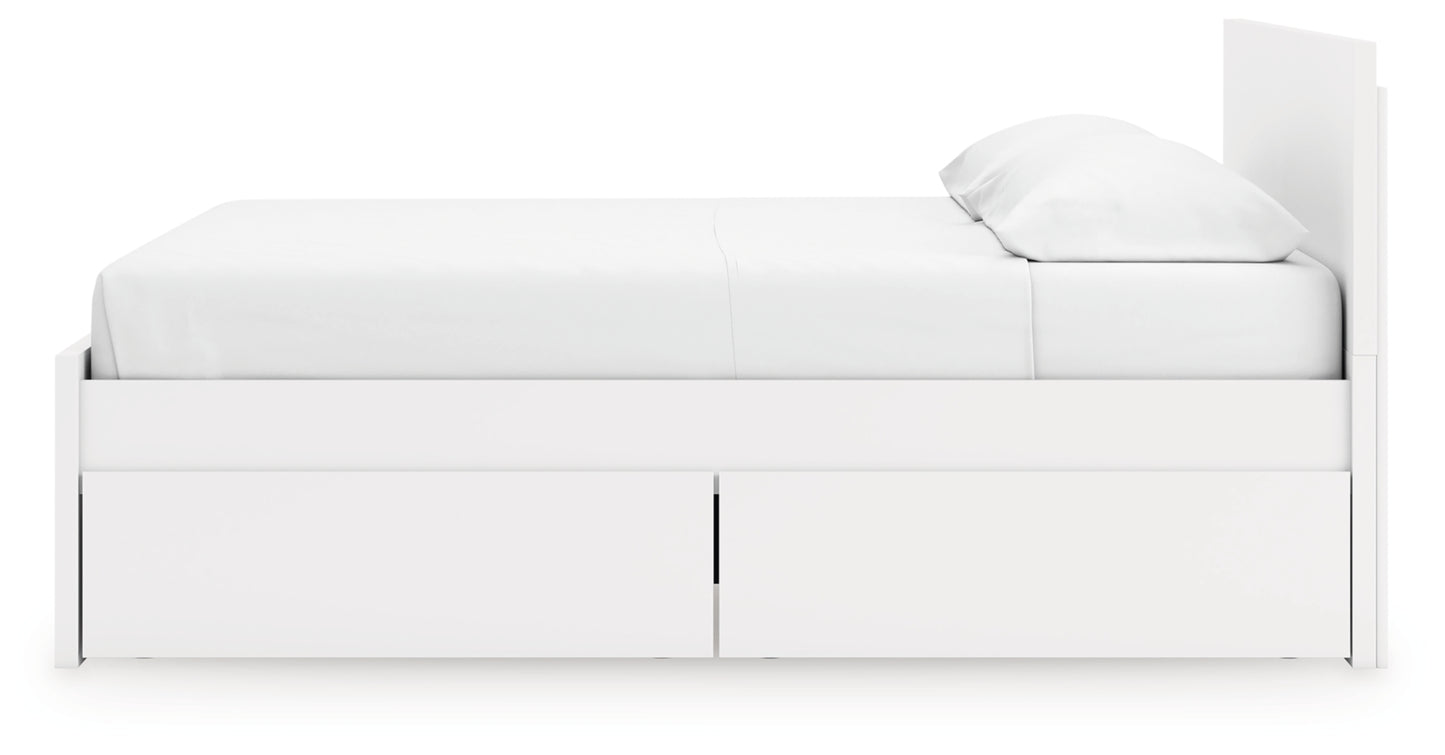 Onita King Panel Platform Bed with 2 Side Storage