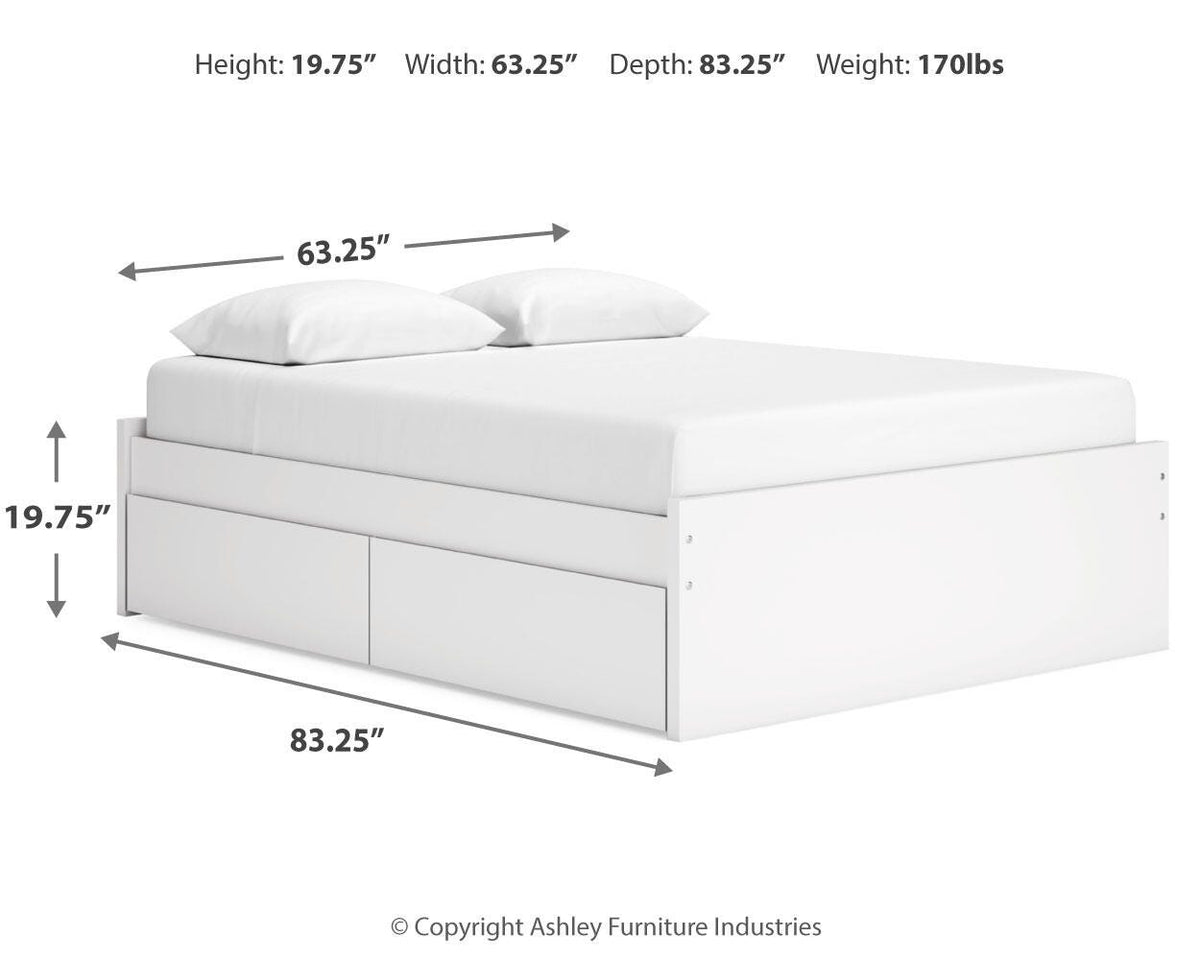 Onita Queen Platform Bed with 2 Side Storage