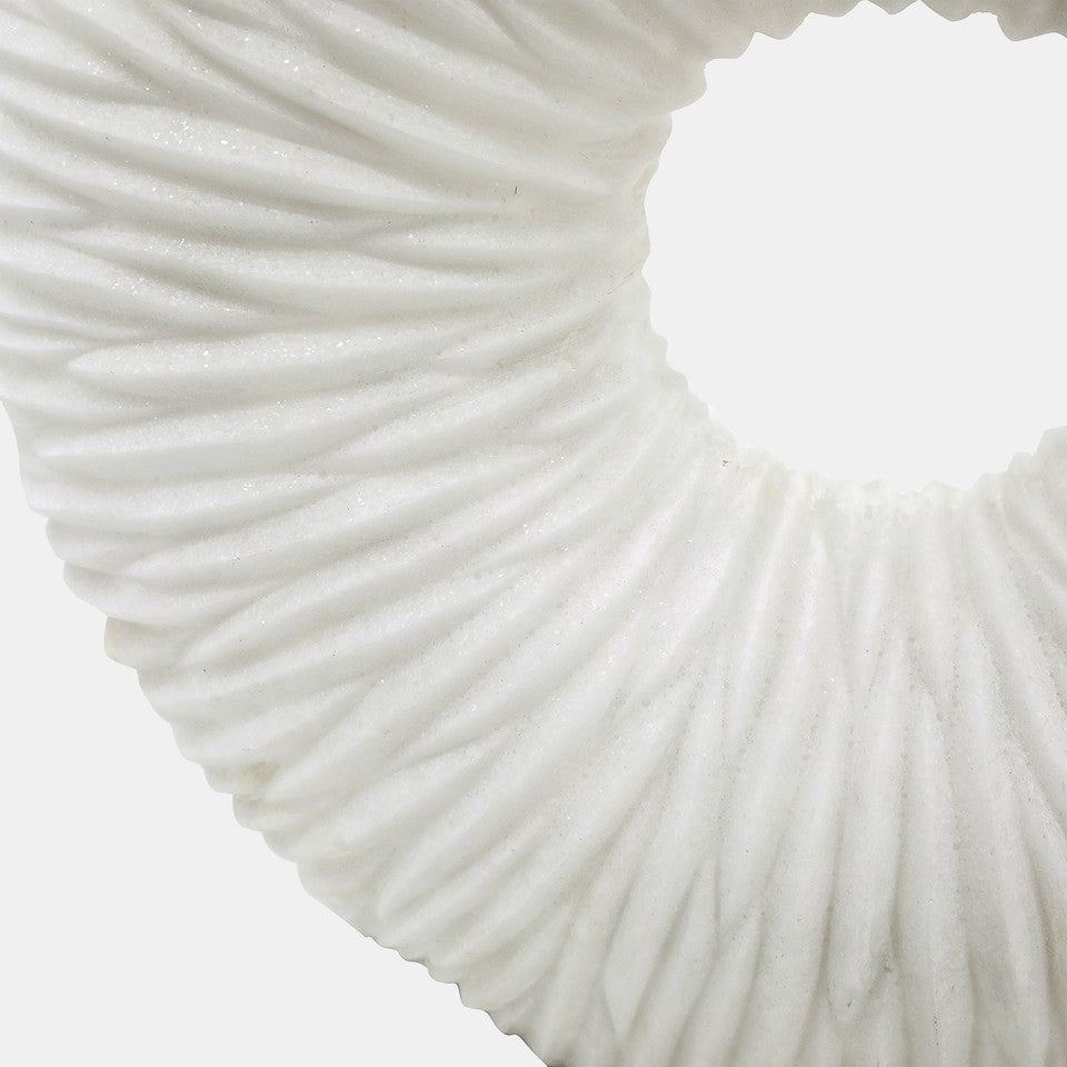 Jarrón de resina de cuarzo Nataly, blanco