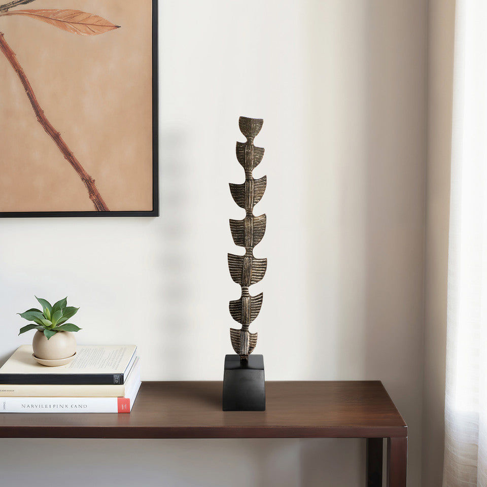 Lámpara de mesa de mármol Odina de 27 pulgadas, color negro y blanco