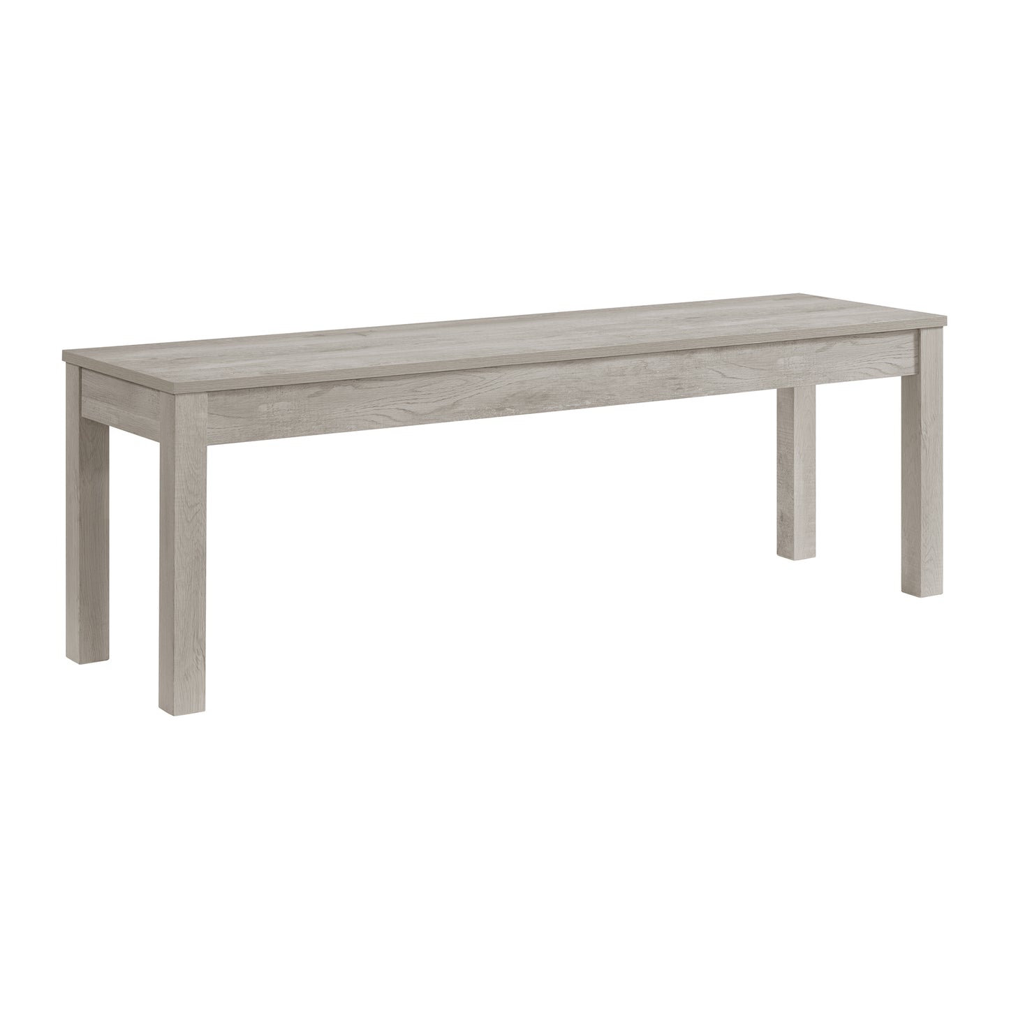 Eleanor 6PC Standard Height Dining Set in White-Rectangular Table, Four Chairs & Bench