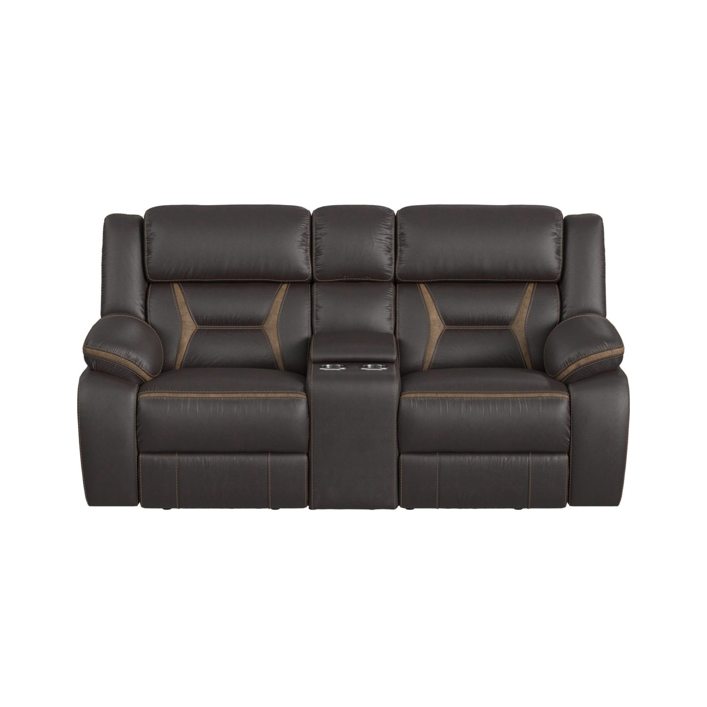 Engage Motion Loveseat with Console in Corral Dark Chocolate