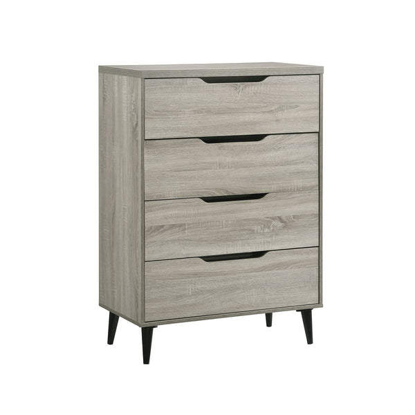 Ernesto 4-Drawer Chest With Interlock In Grey (3A Packing)