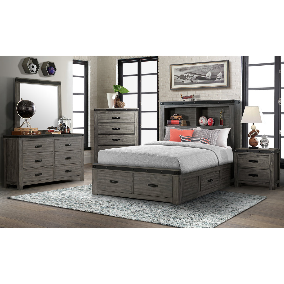 Wade Youth Full Platform Storage Bed