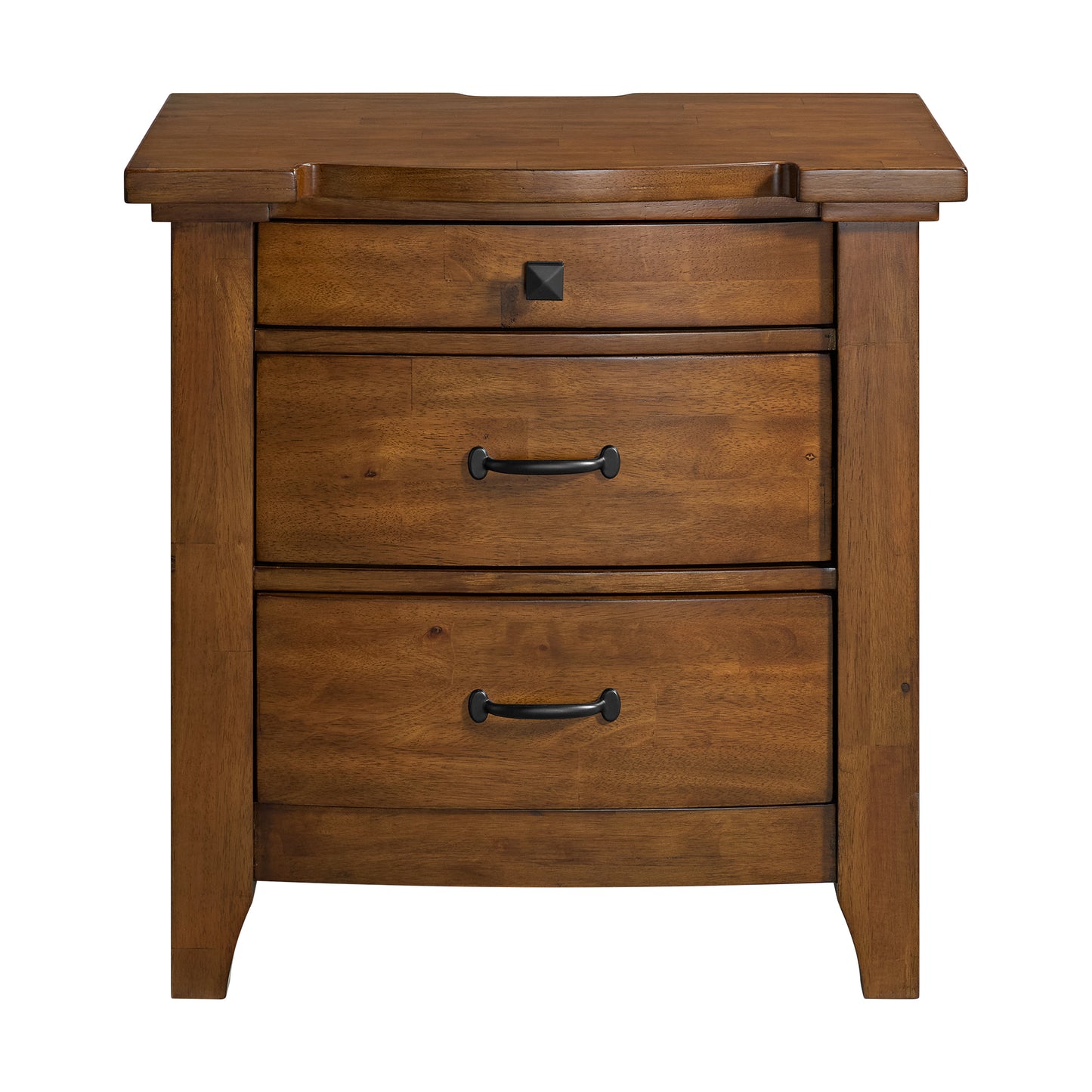 Gage 3-Drawer Nightstand with USB and Power in Chestnut