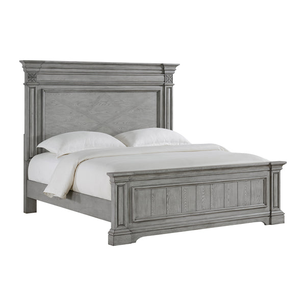 Glenmore King Panel Bed In Aged Grey