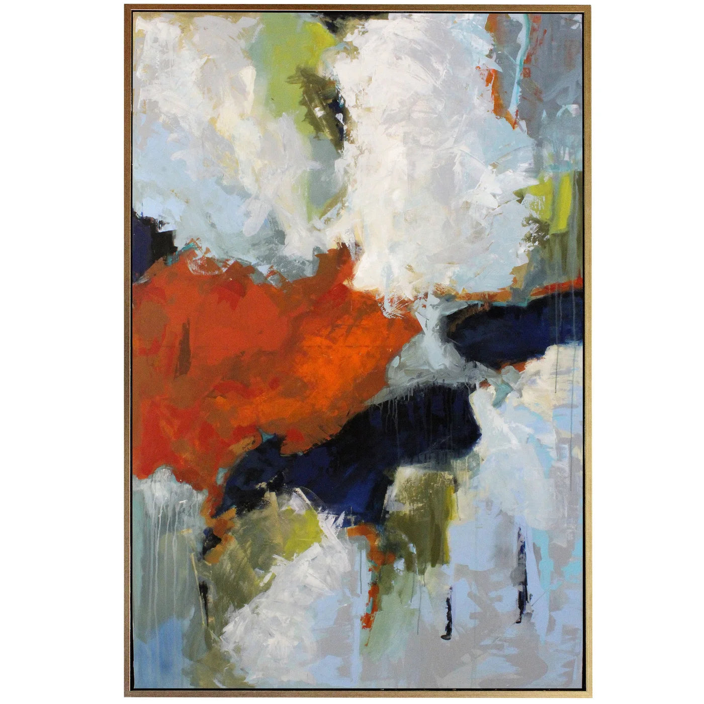 Retrograde Framed Canvas Art | Hand Painted Abstract