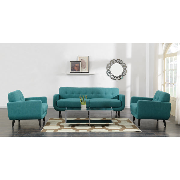 Hadley Sofa & Chair Set In Teal
