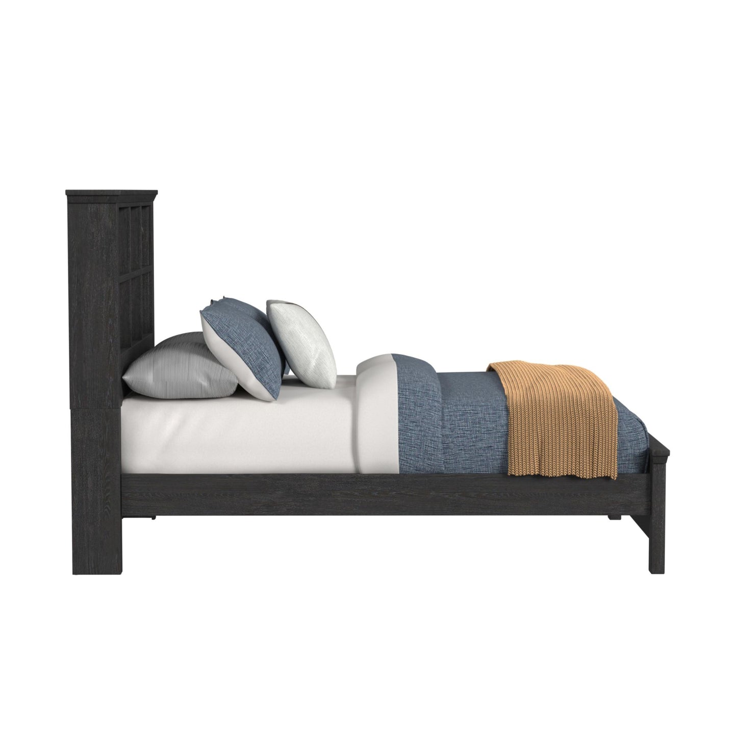Hampton Kids Full Bookcase Bed in Charcoal