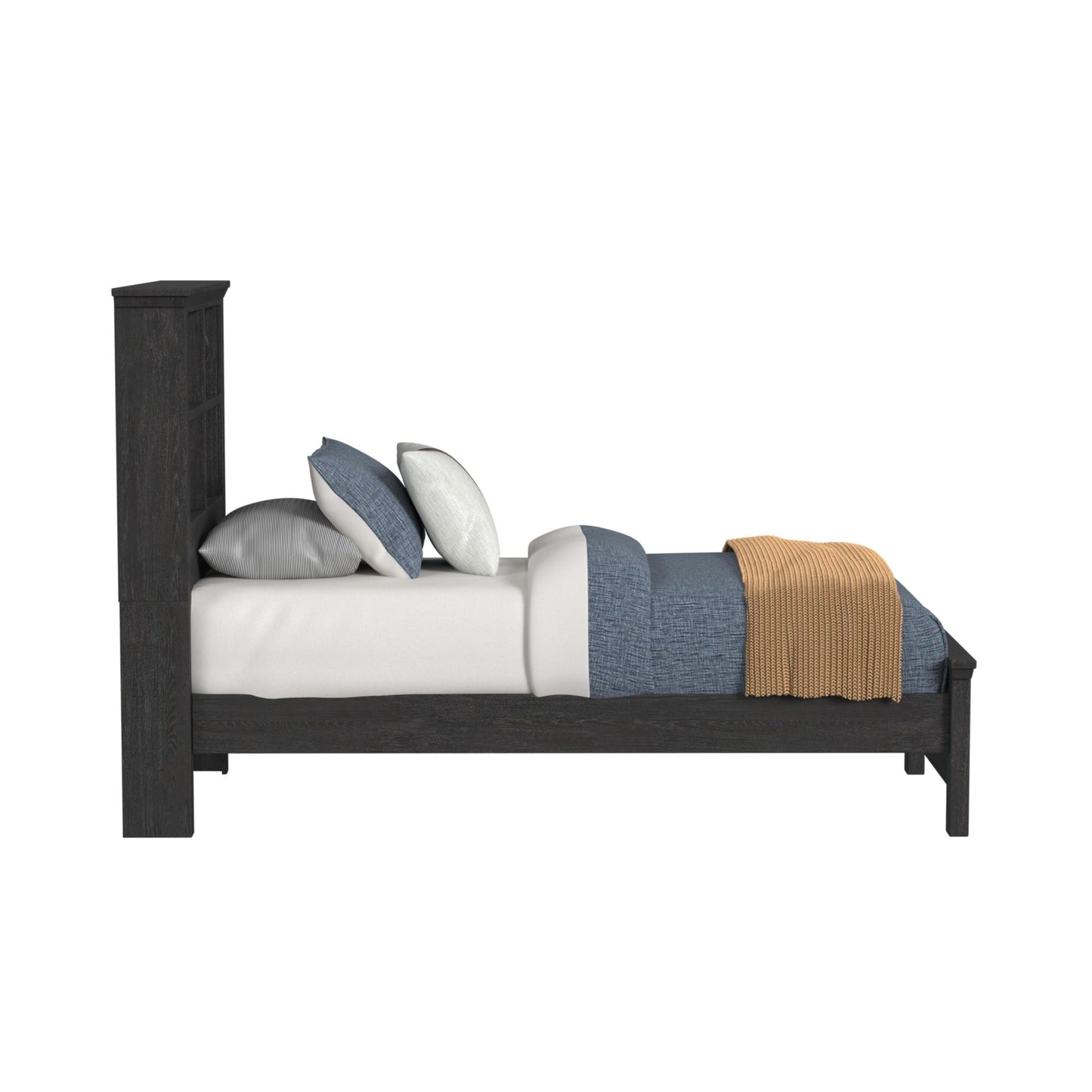 Hampton Kids Twin Bookcase Bed in Charcoal