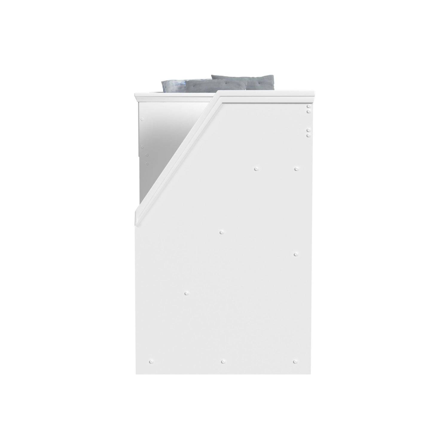 Hampton Kids Twin Over Twin Bunk with Staircase and Trundle in White