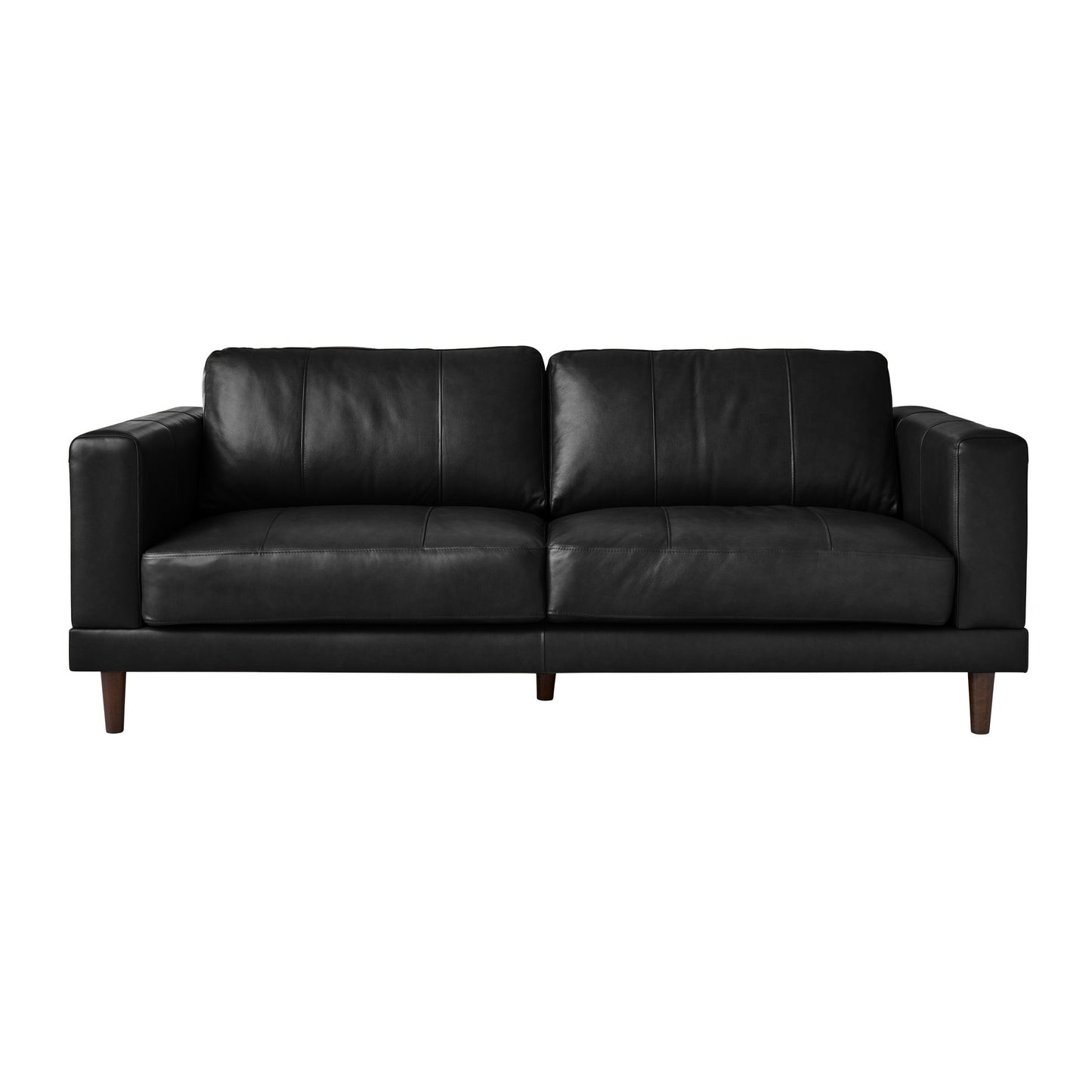 Hampton Sofa In Fiero Black (Top Grain/PVC)