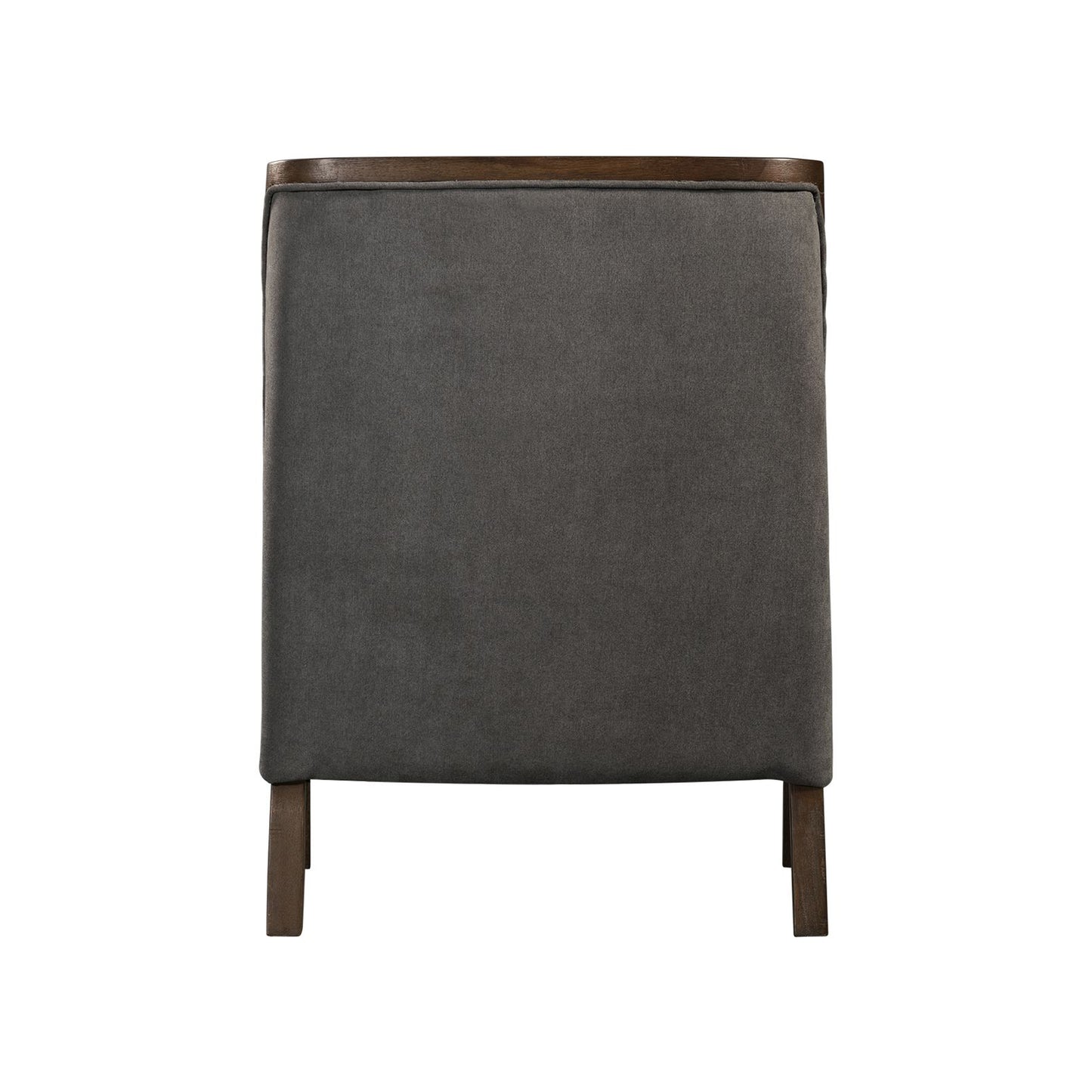 Hopkins Chair w/Brown Arm Columbia Charcoal (ISTA 3)