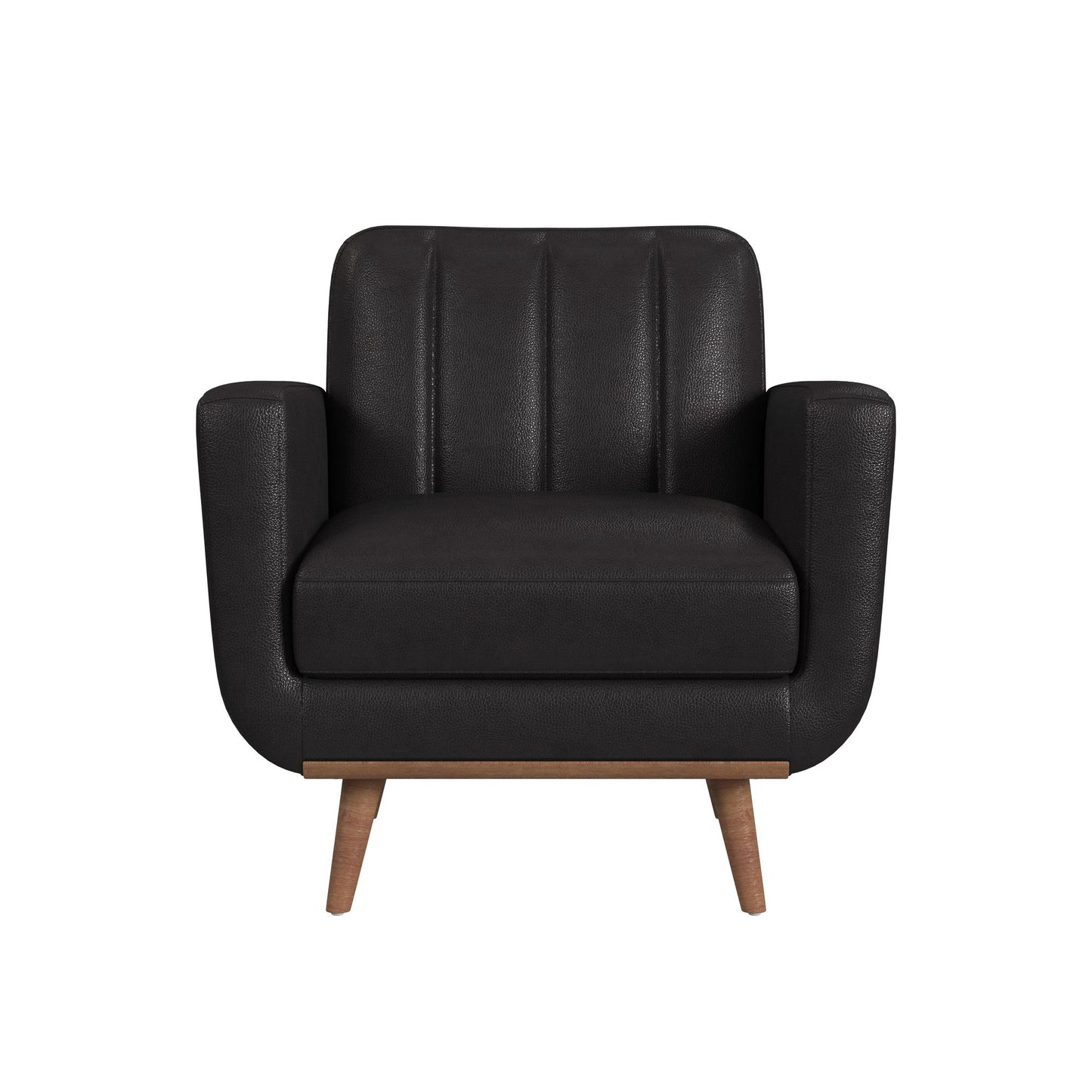 Horizon Chair with Wood Front in Pebble Dark Grey