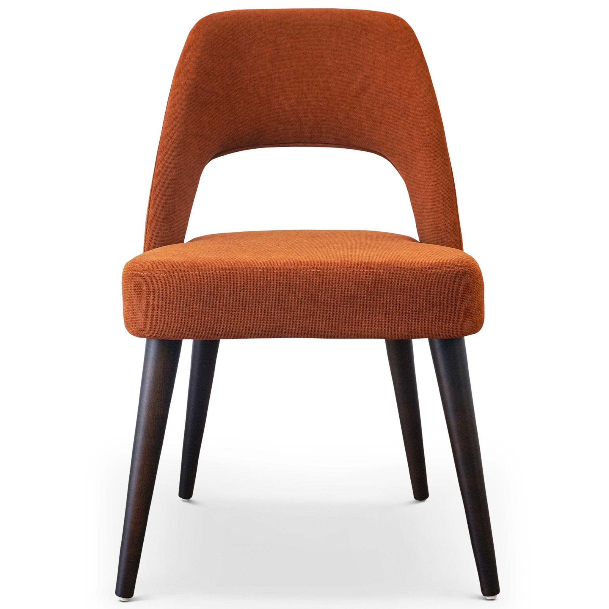 Juliana Mid Century Modern Burnt Orange Fabric Dining Chair (Set