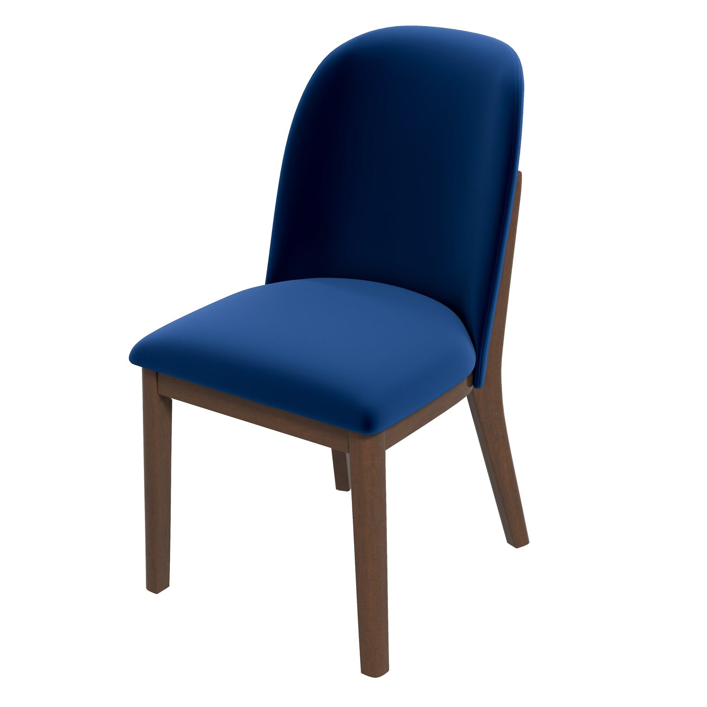 Silla de comedor Kaitlyn de terciopelo azul marino (juego de 2)