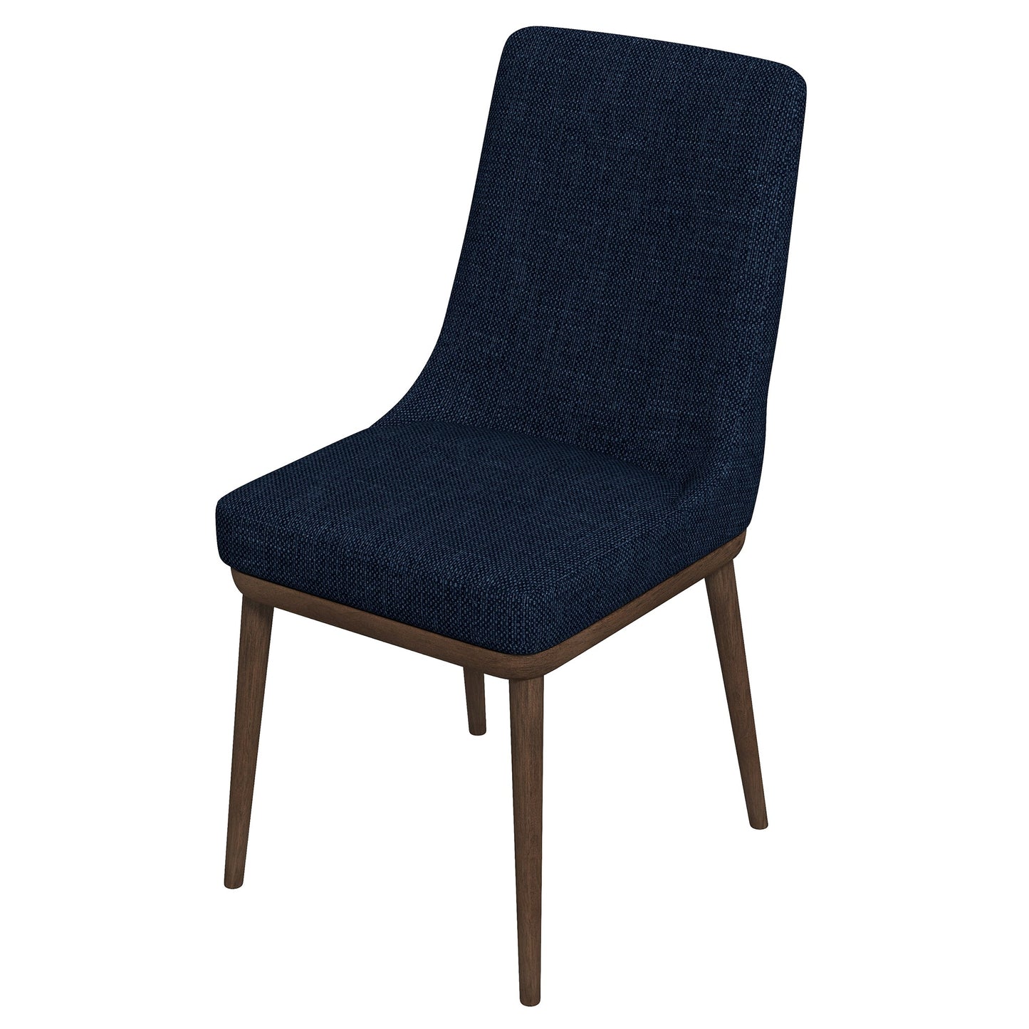 Silla de comedor Kate de tela azul oscuro (juego de 2)