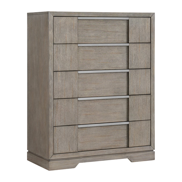 Kelis 5-Drawer Chest In Grey