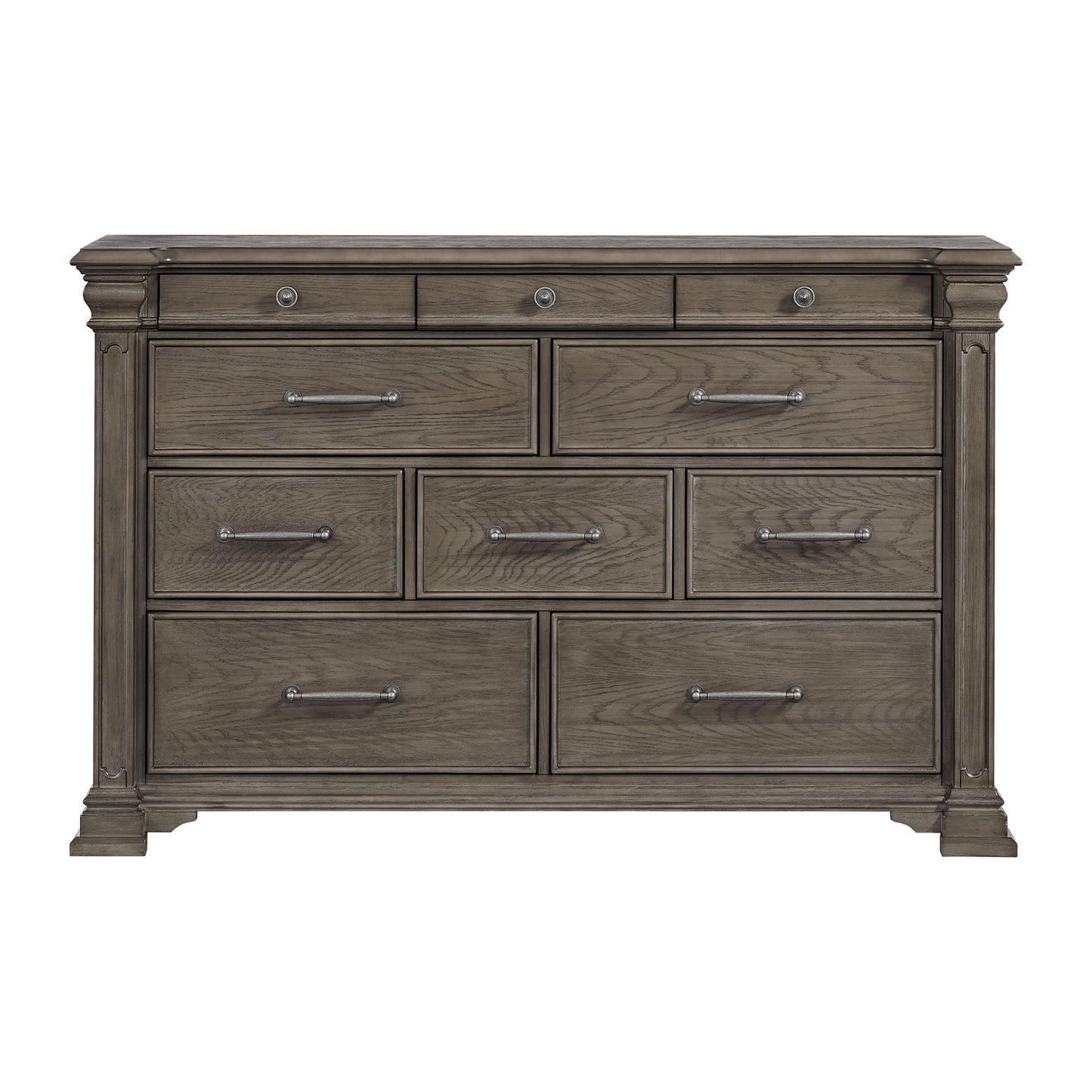 Kings Court 10-Drawer Dresser in Grey