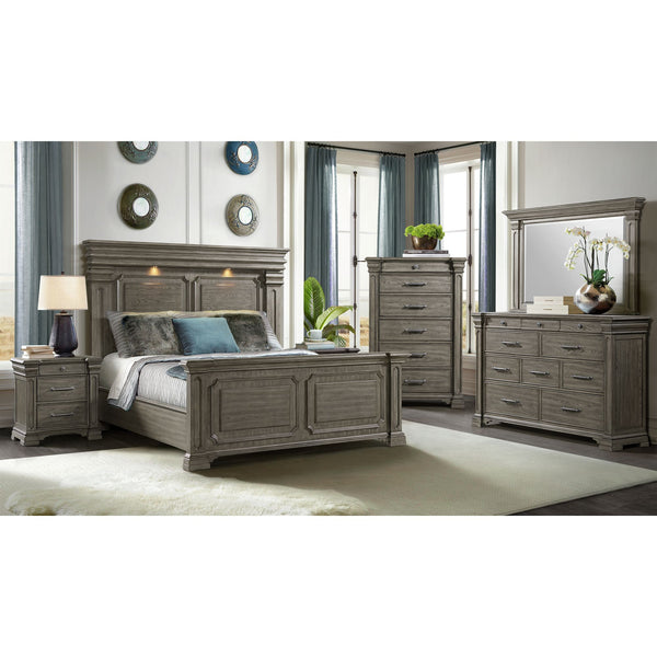 Kings Court King 5Pc Bedroom Set In Grey