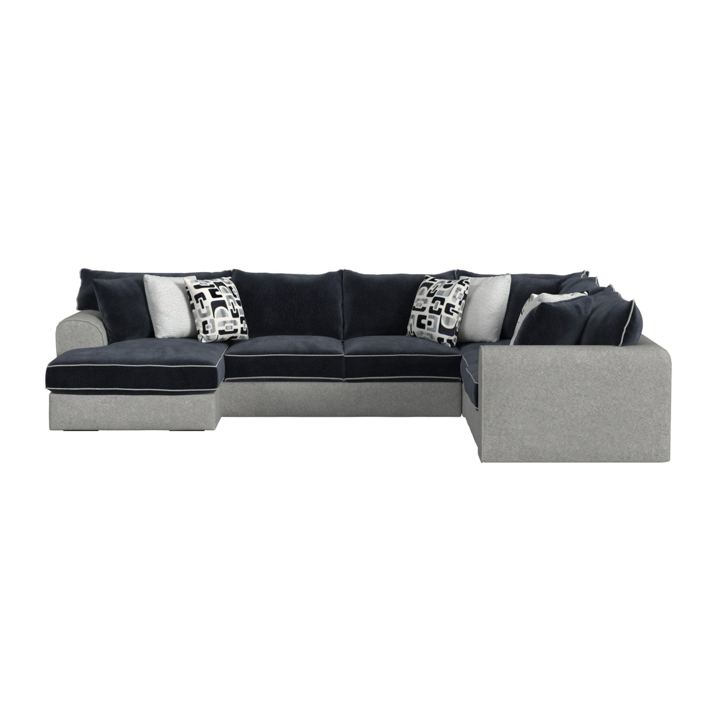 Klein 3PC Sectional Set in Bentley Ash/Zaftig Ebony
