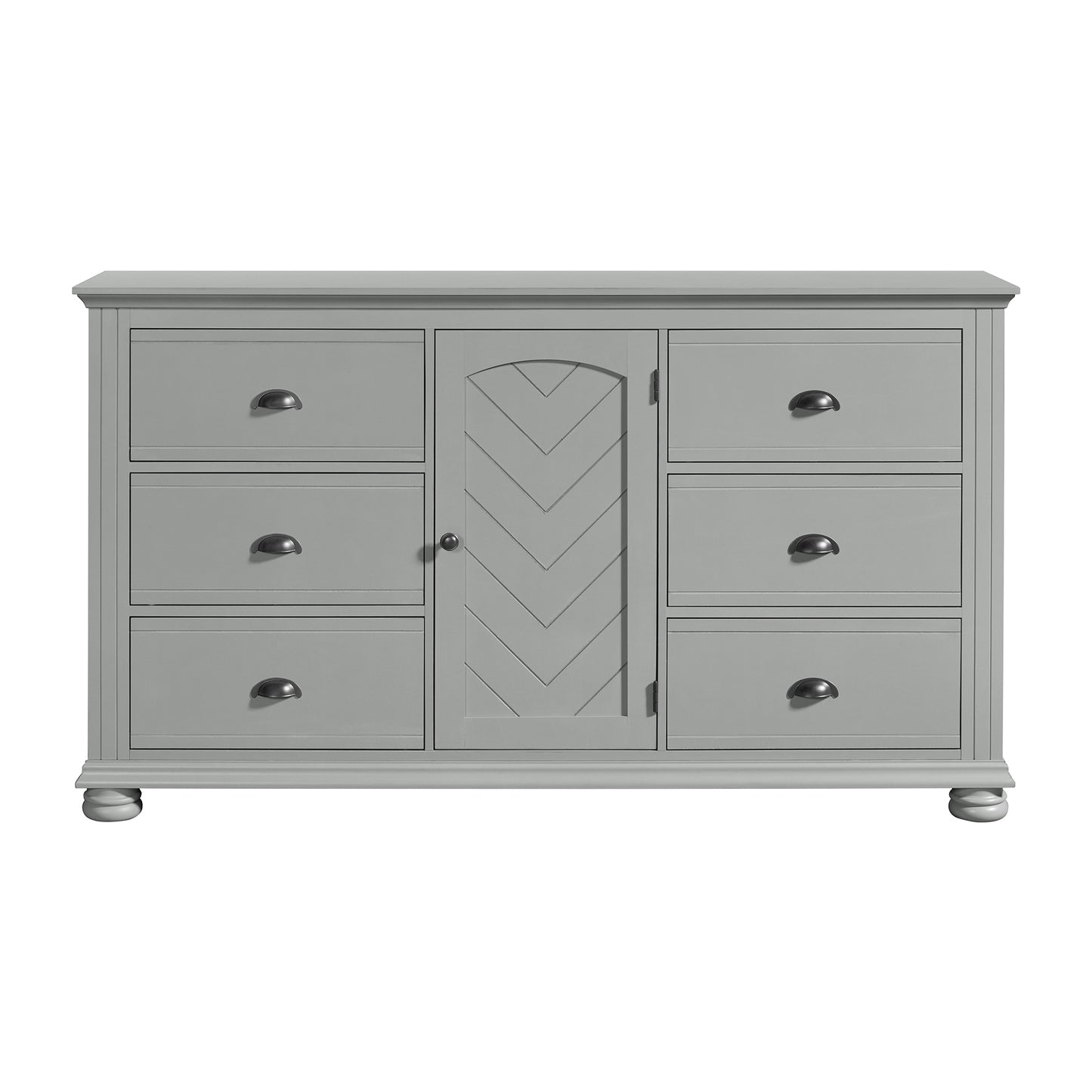 Kona 6-Drawer Dresser in Grey