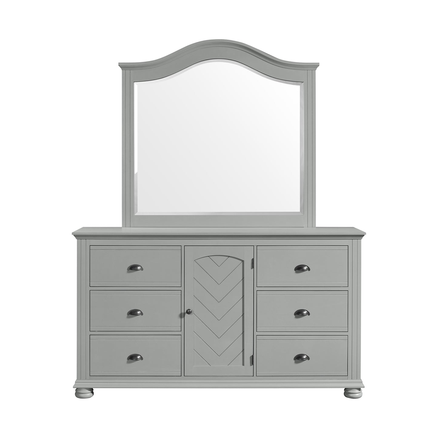 Kona Dresser and Mirror Set in Grey