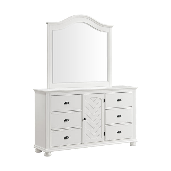 Kona Dresser And Mirror Set In White