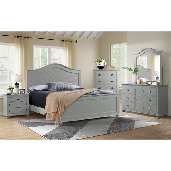 Kona Queen Panel 3Pc Bedroom Set In Grey