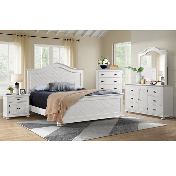 Kona King Panel 3Pc Bedroom Set In White
