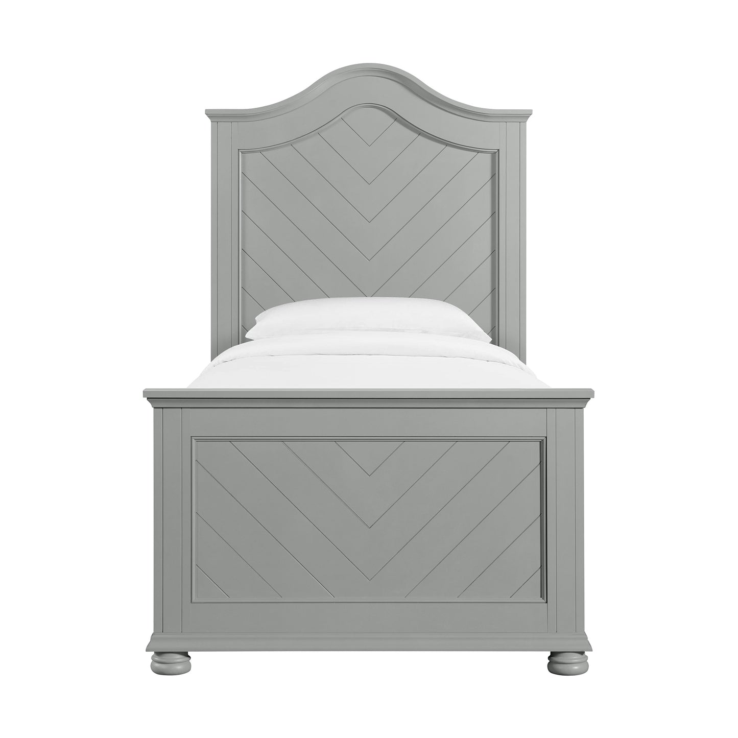 Kona Twin Panel Bed in Grey