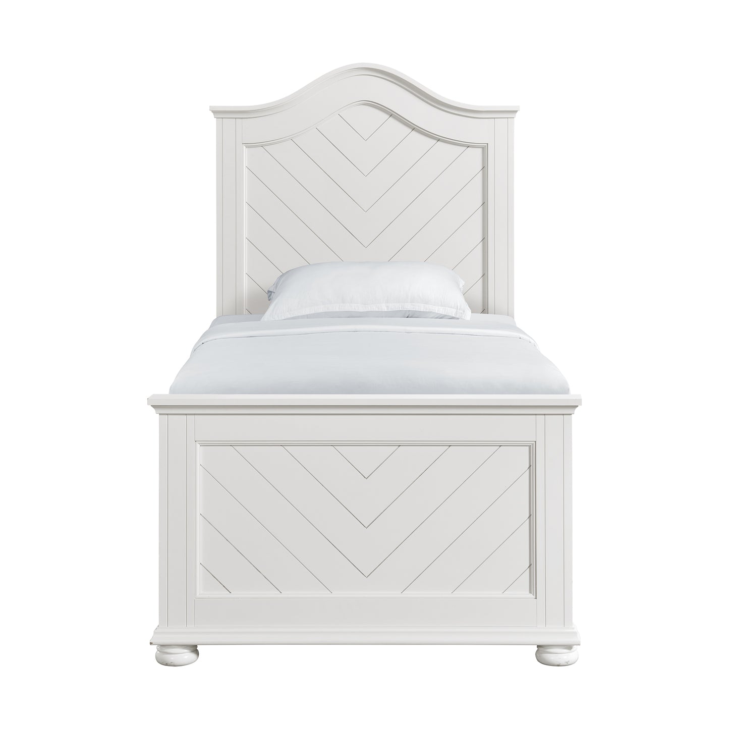 Kona Twin Panel Bed in White