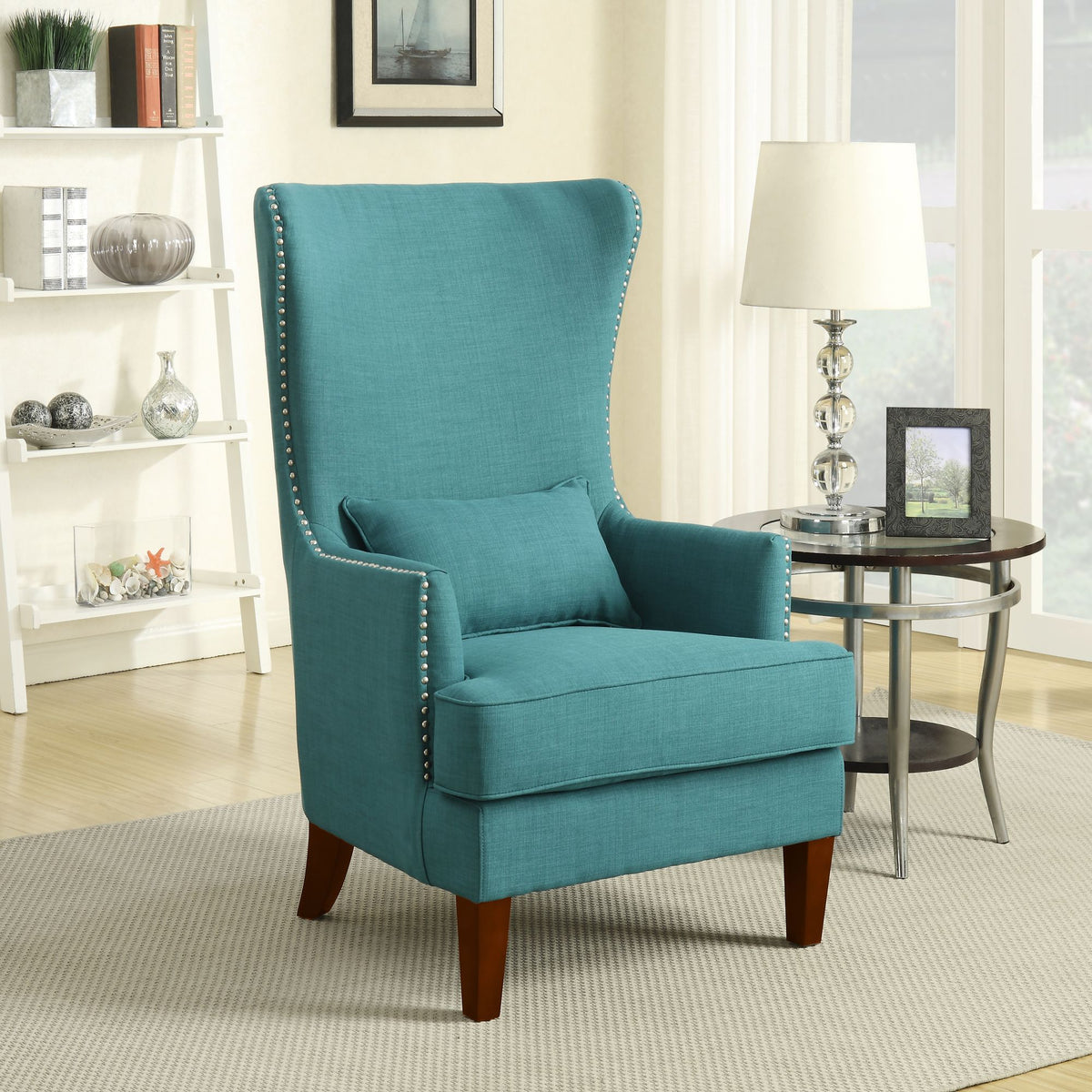 Kori 724 Chair W/Chrome Nails Heirloom Aqua/Teal