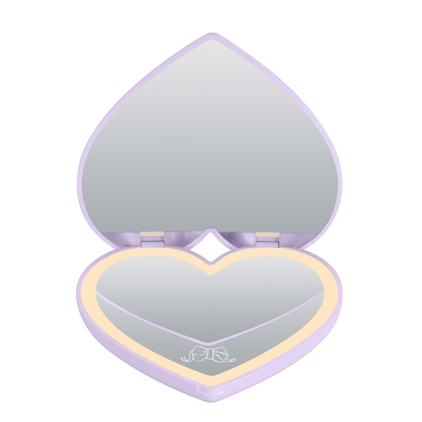 Kuromi™ “Lovely Ribbon” LED Heart Compact Mirror