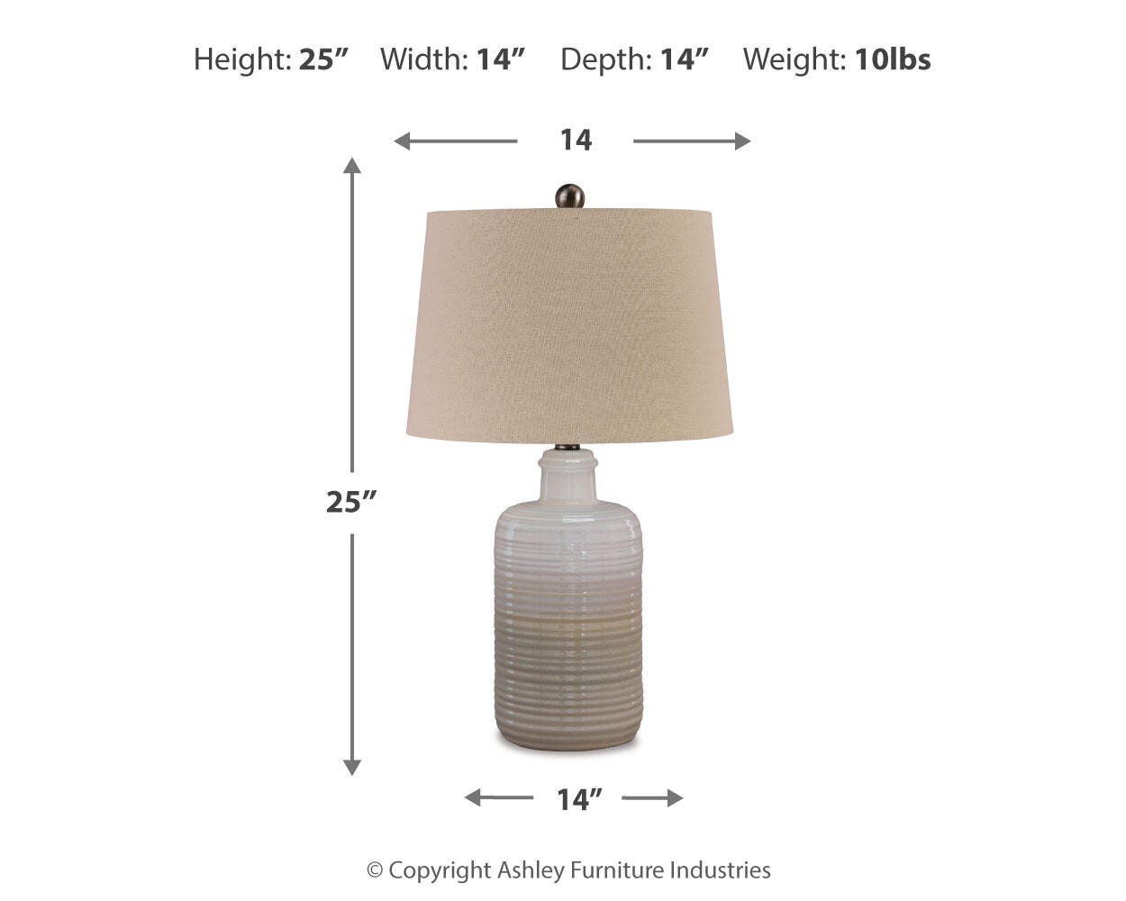 Marnina Ceramic Table Lamp (Set of 2)