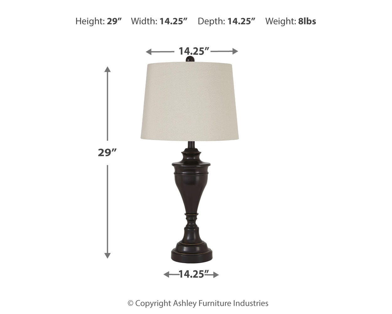 Darlita Metal Table Lamp (Set of 2)